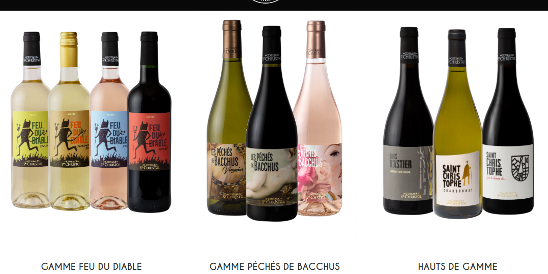 Gamme de vins